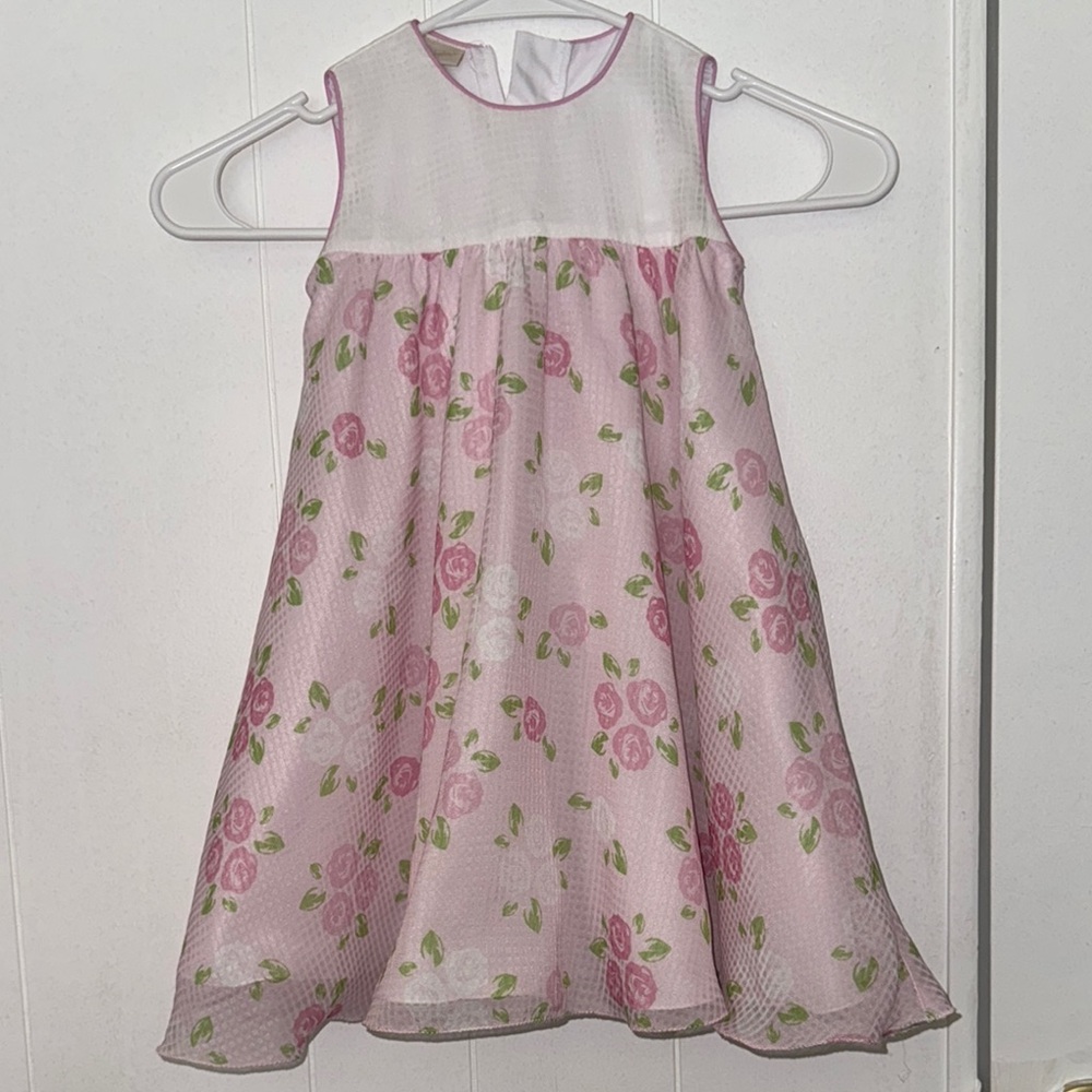 Charming Pink Floral Kids Dress